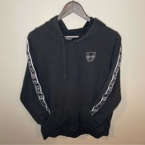 Black Panther | Logo Hoodie Sweatshirt | Faded Black | Size L